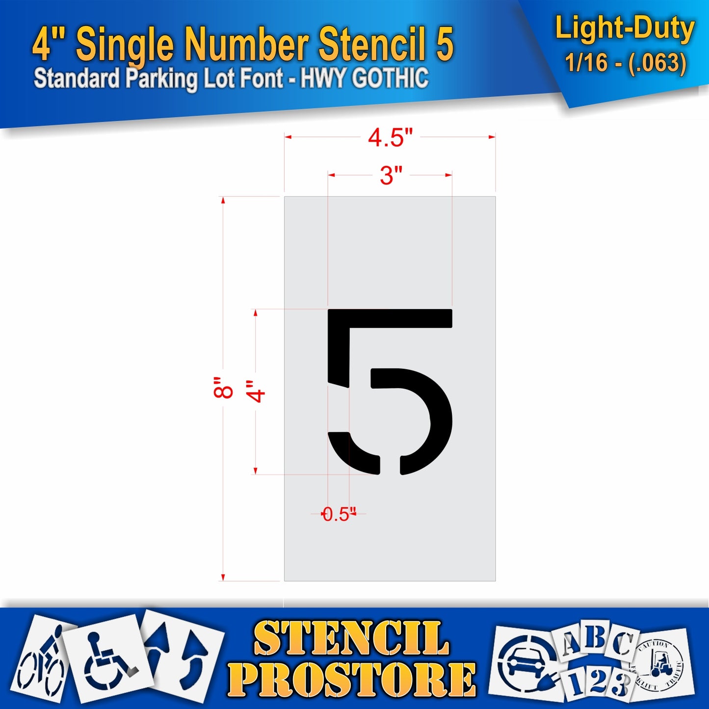 4" Number Kit Stencil