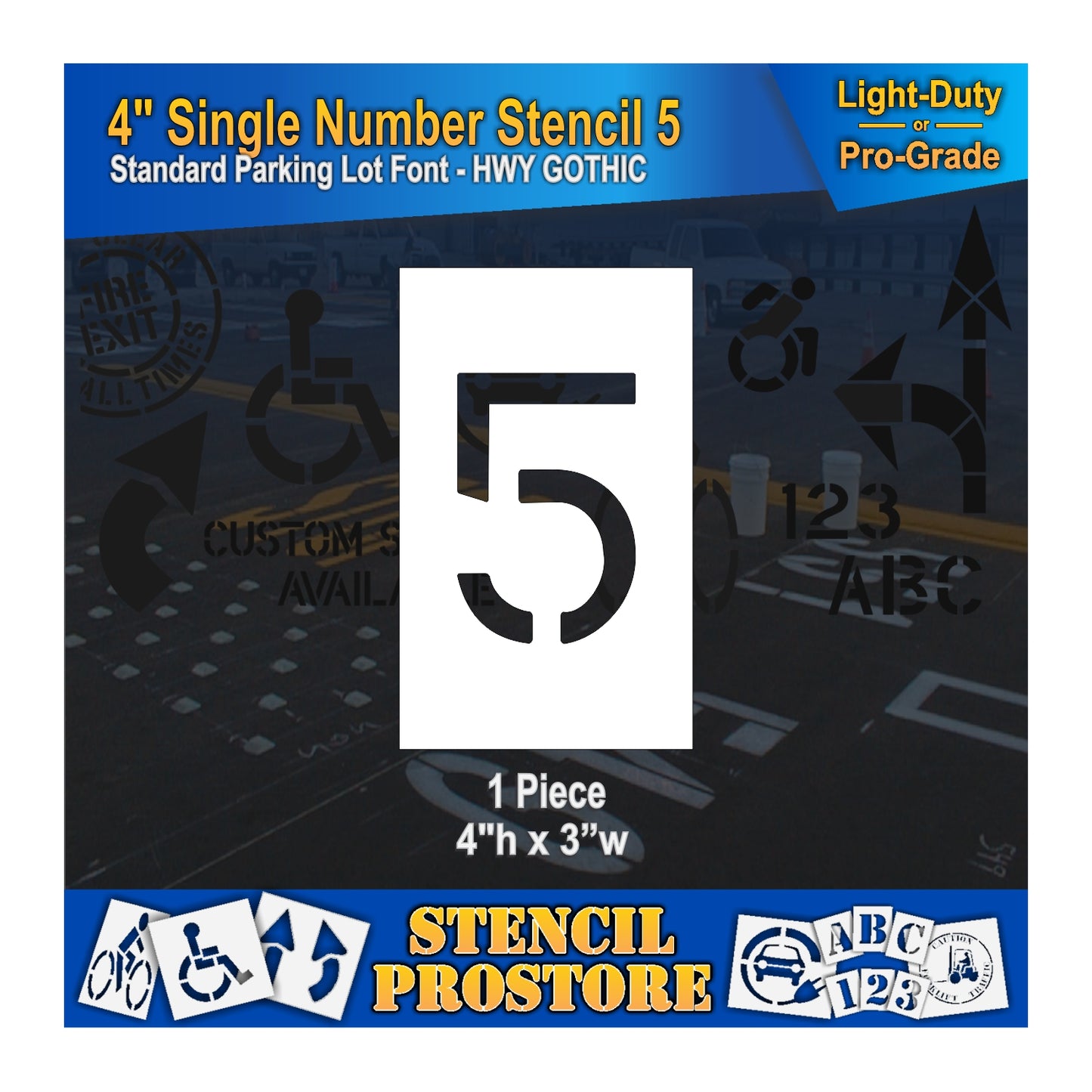 4" Number Kit Stencil