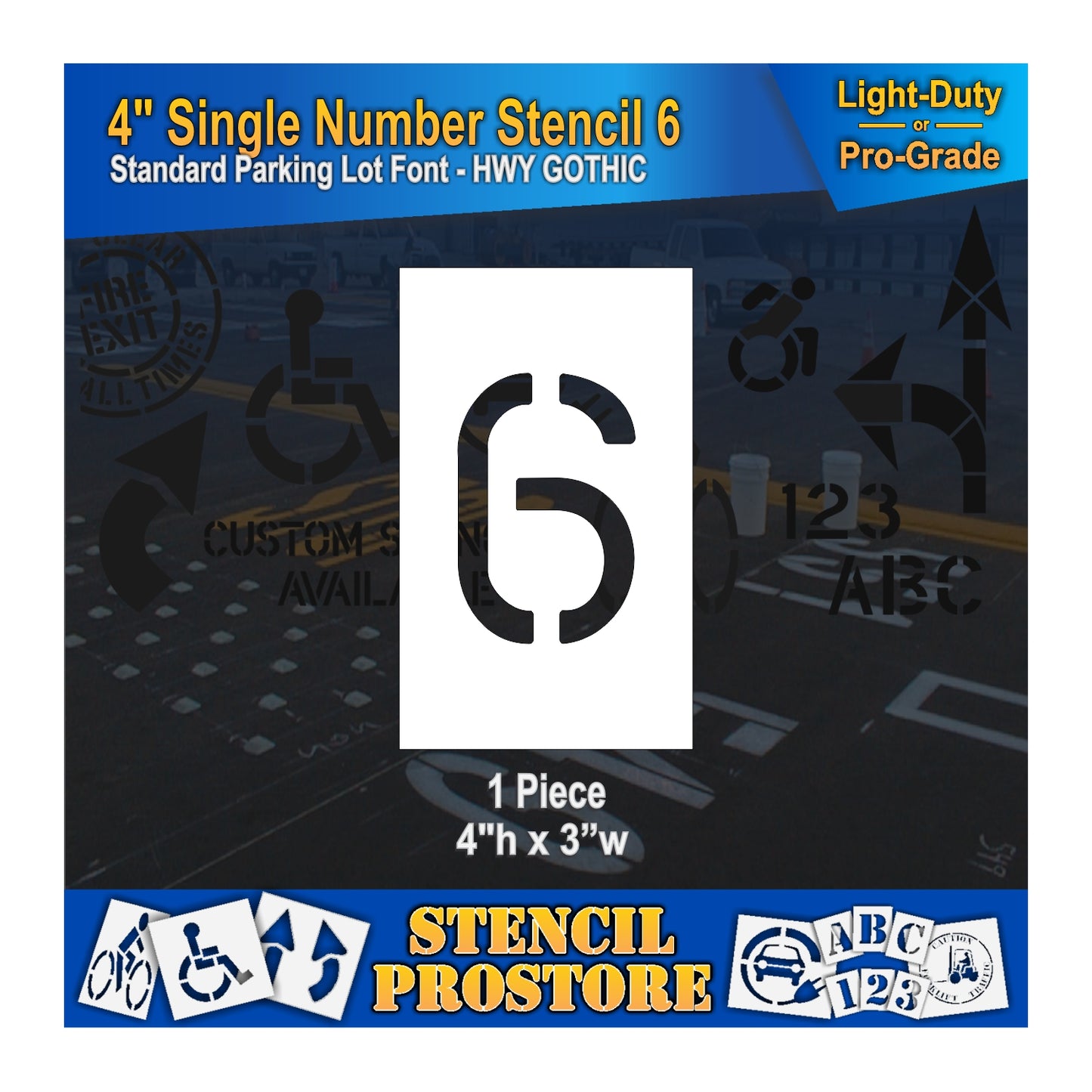 4" Number Kit Stencil