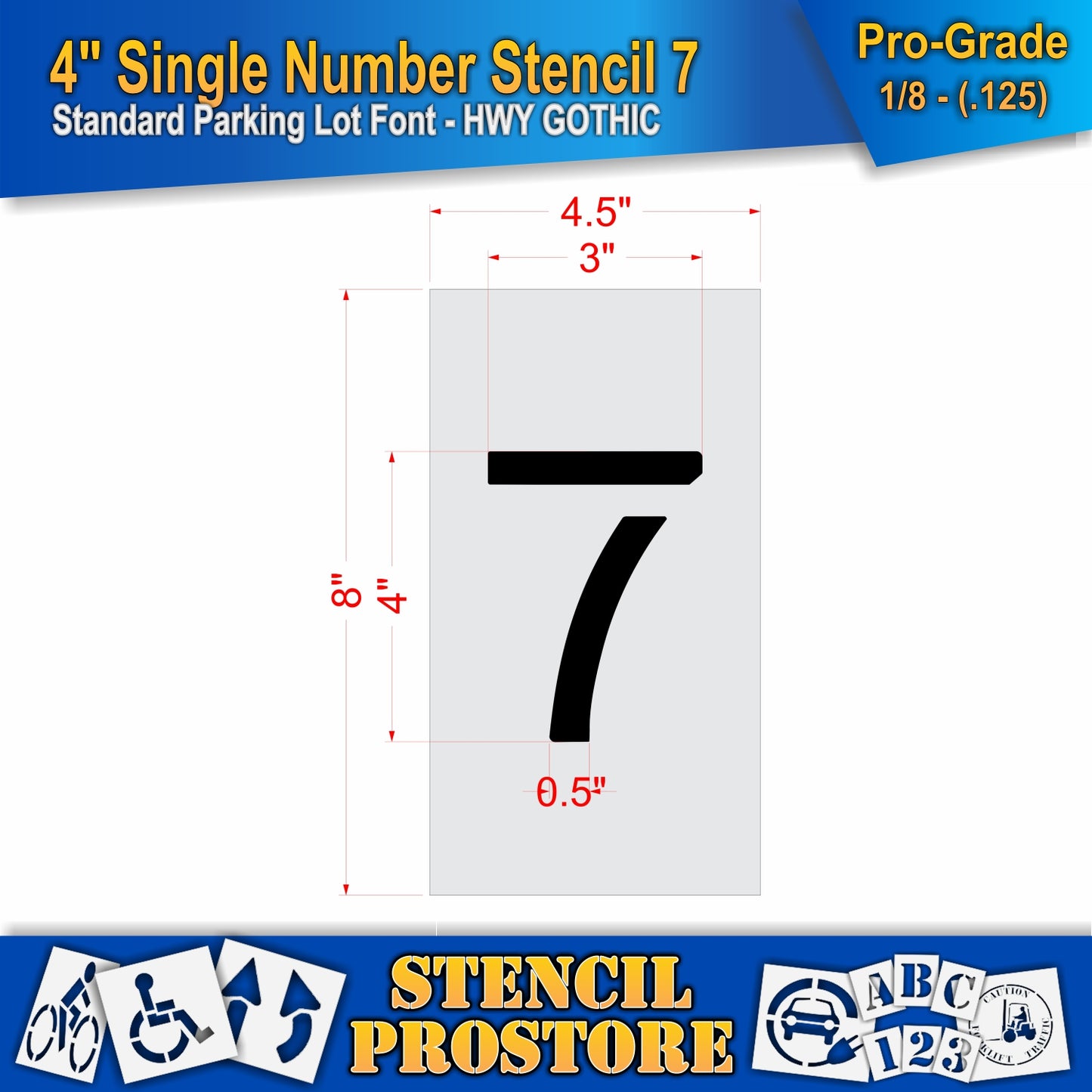 4" Number Kit Stencil