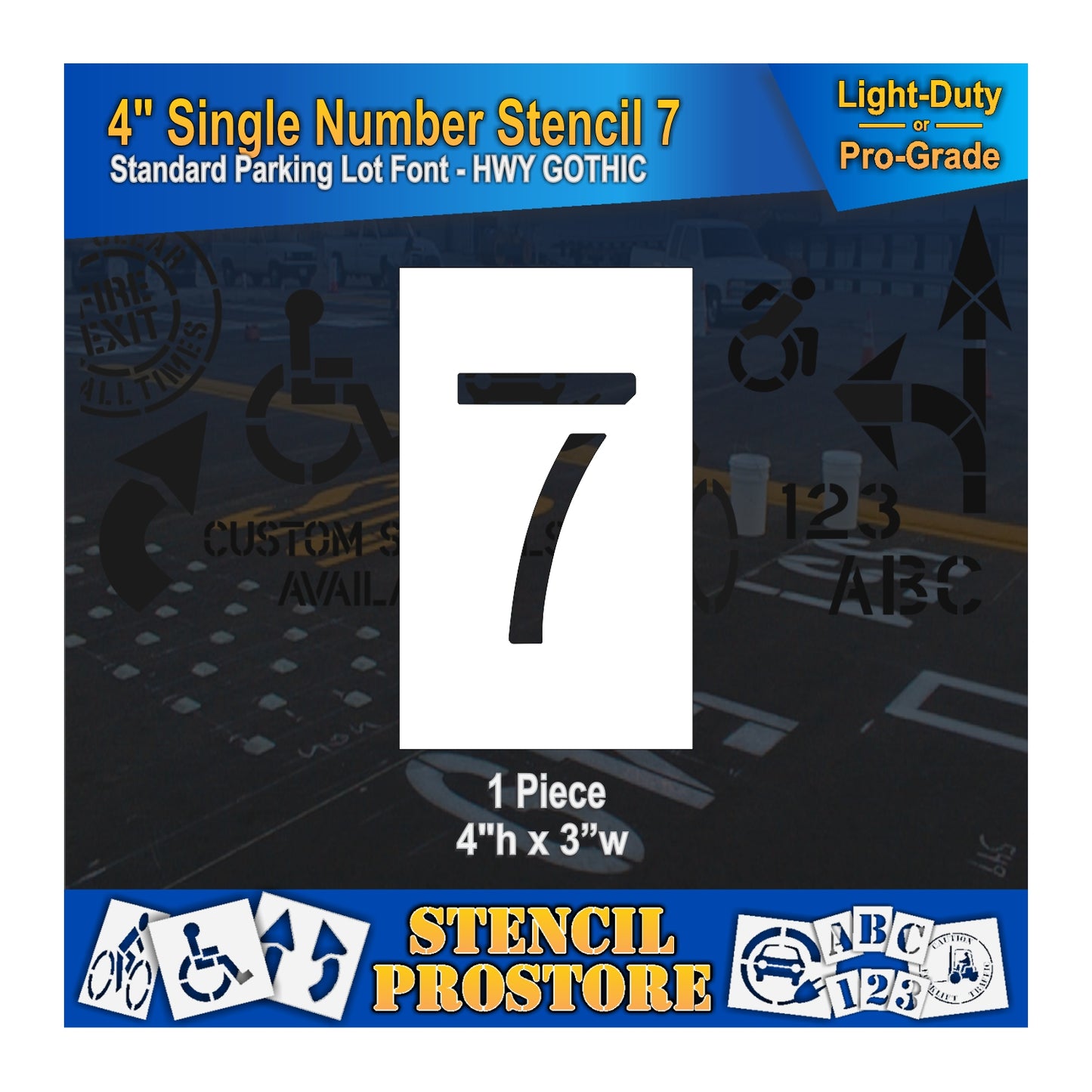 4" Number Kit Stencil