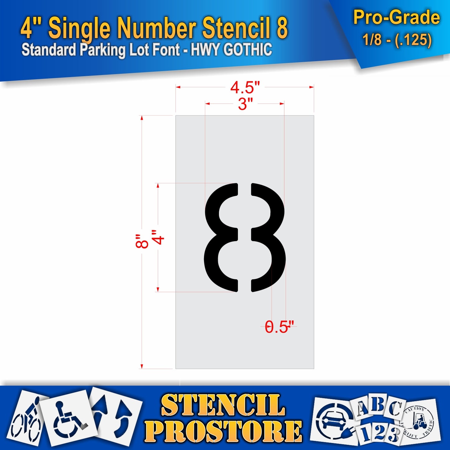 4" Number Kit Stencil