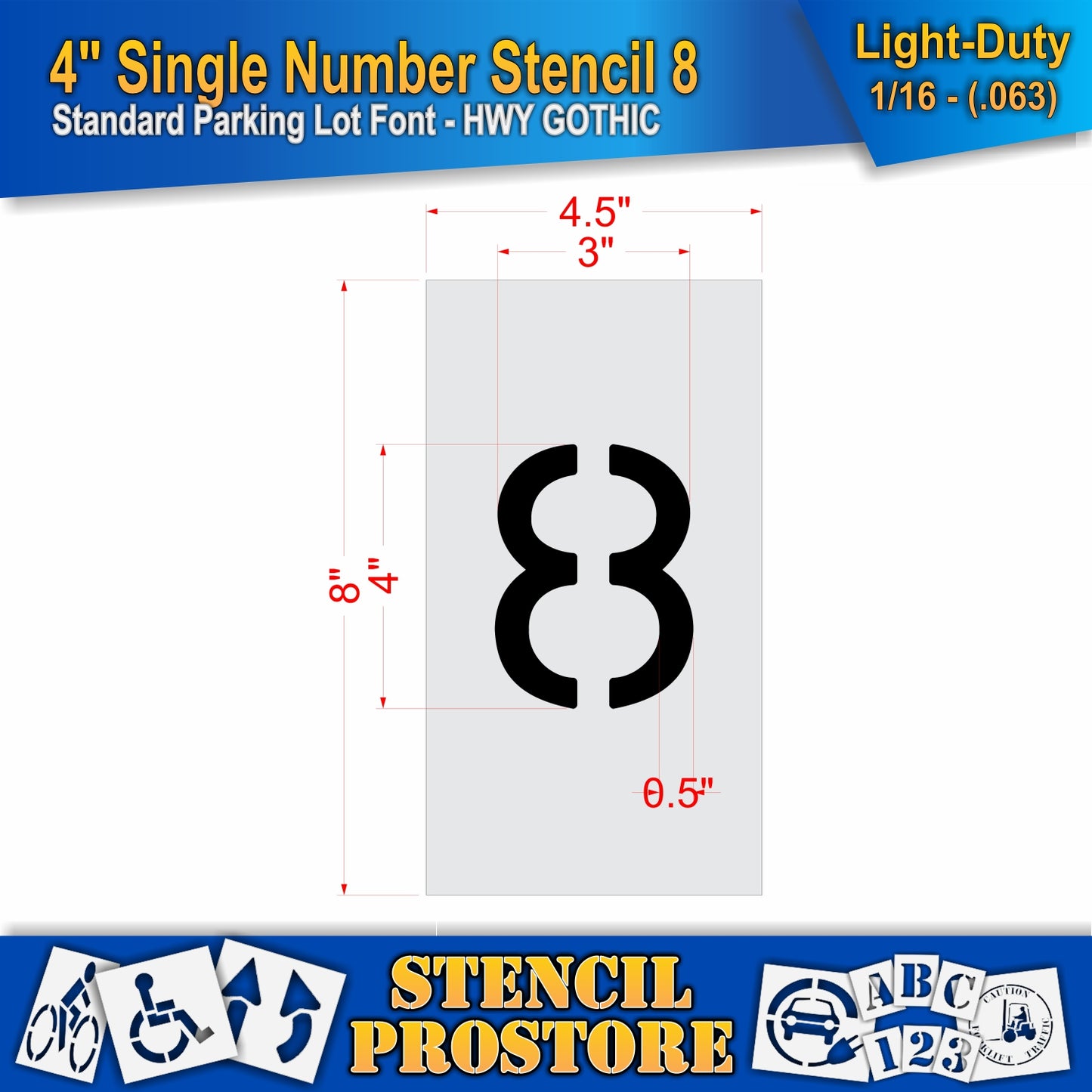4" Number Kit Stencil