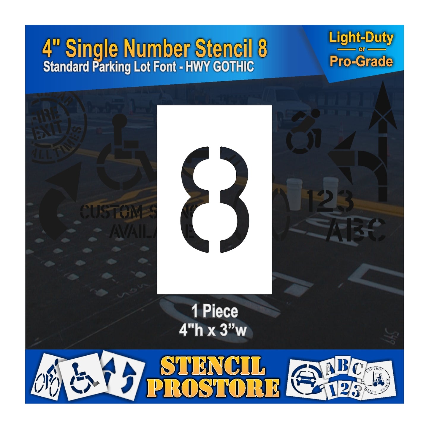 4" Number Kit Stencil