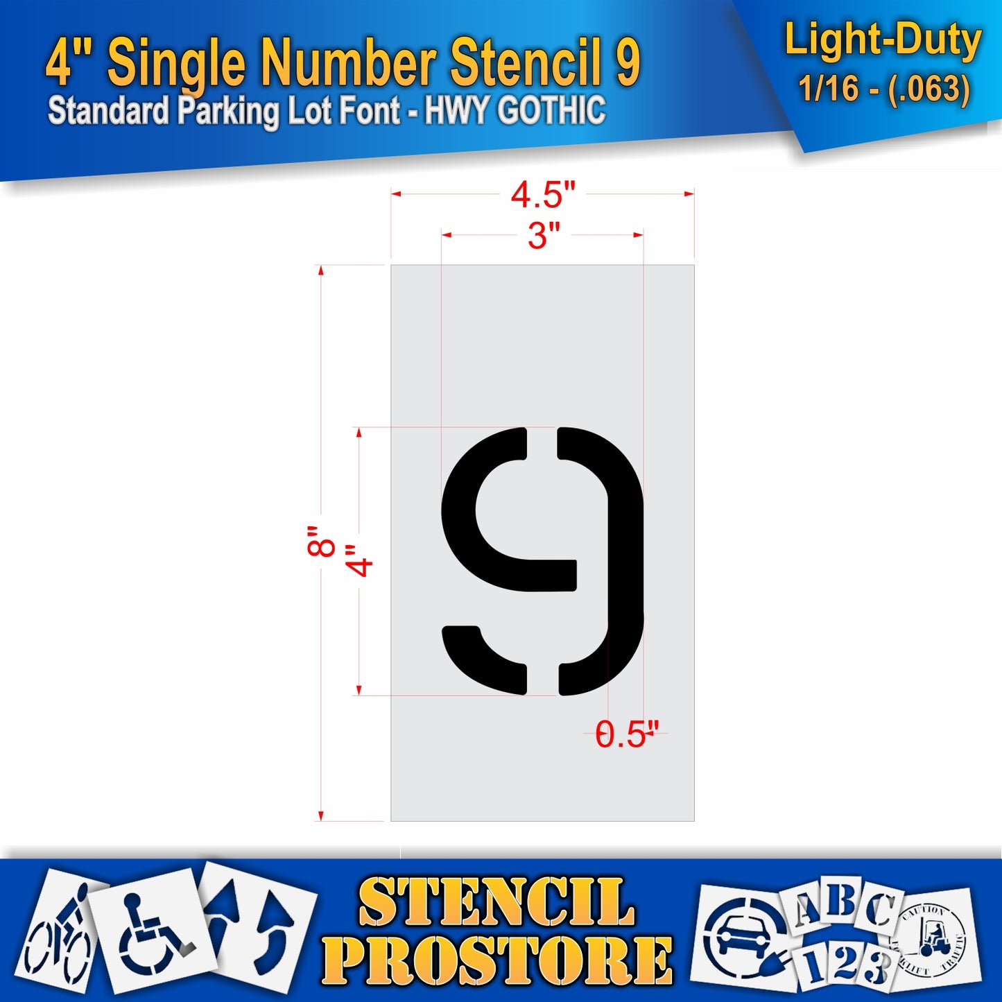 4" Number Kit Stencil