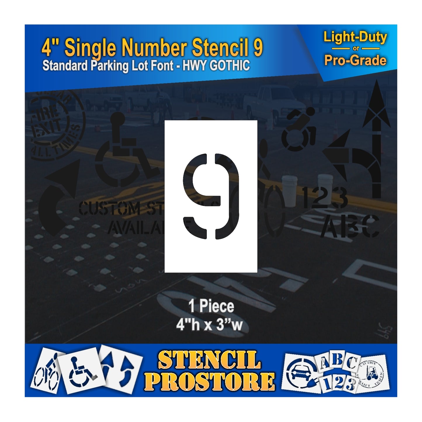 4" Number Kit Stencil