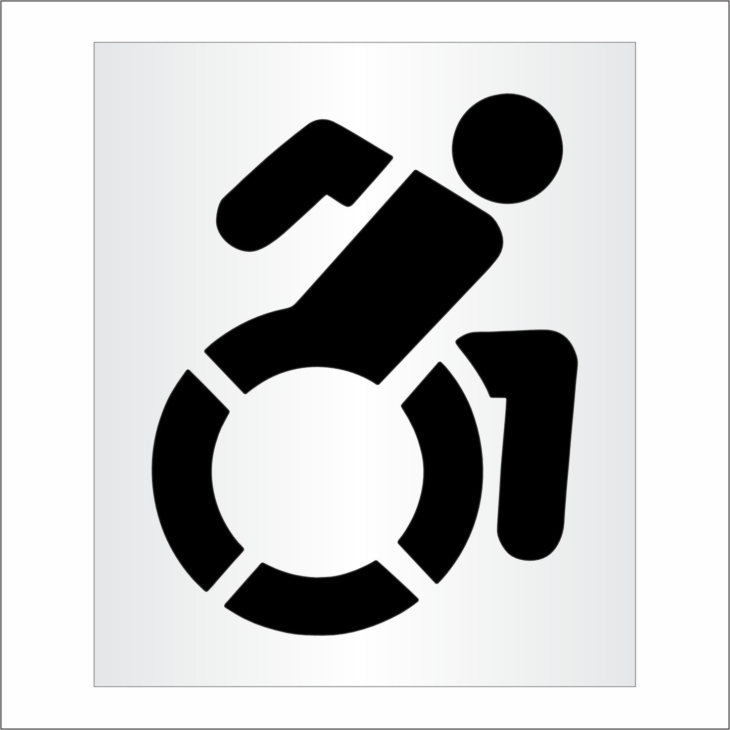 42 Inch NYSDOT Accessible Icon Pavement Stencil – ADA-Compliant Stencil for Parking Lots