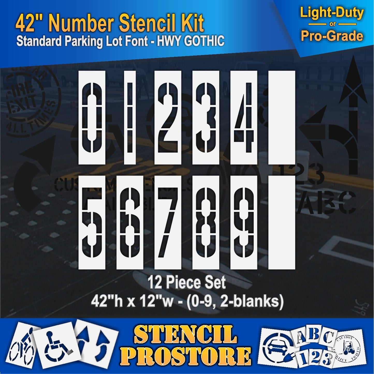 42" Number Kit Stencil