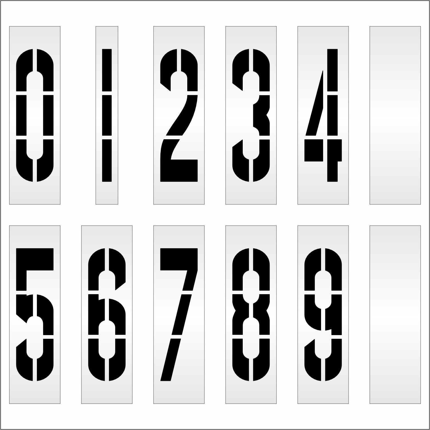 graphic image of 42" number kit full set 0-9 with 2 blanks