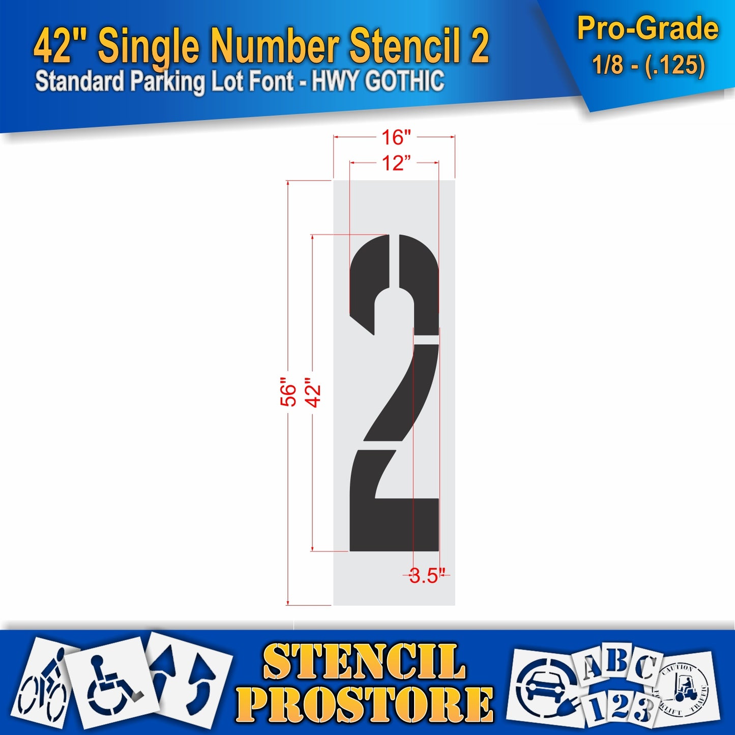 42" Number Kit Stencil