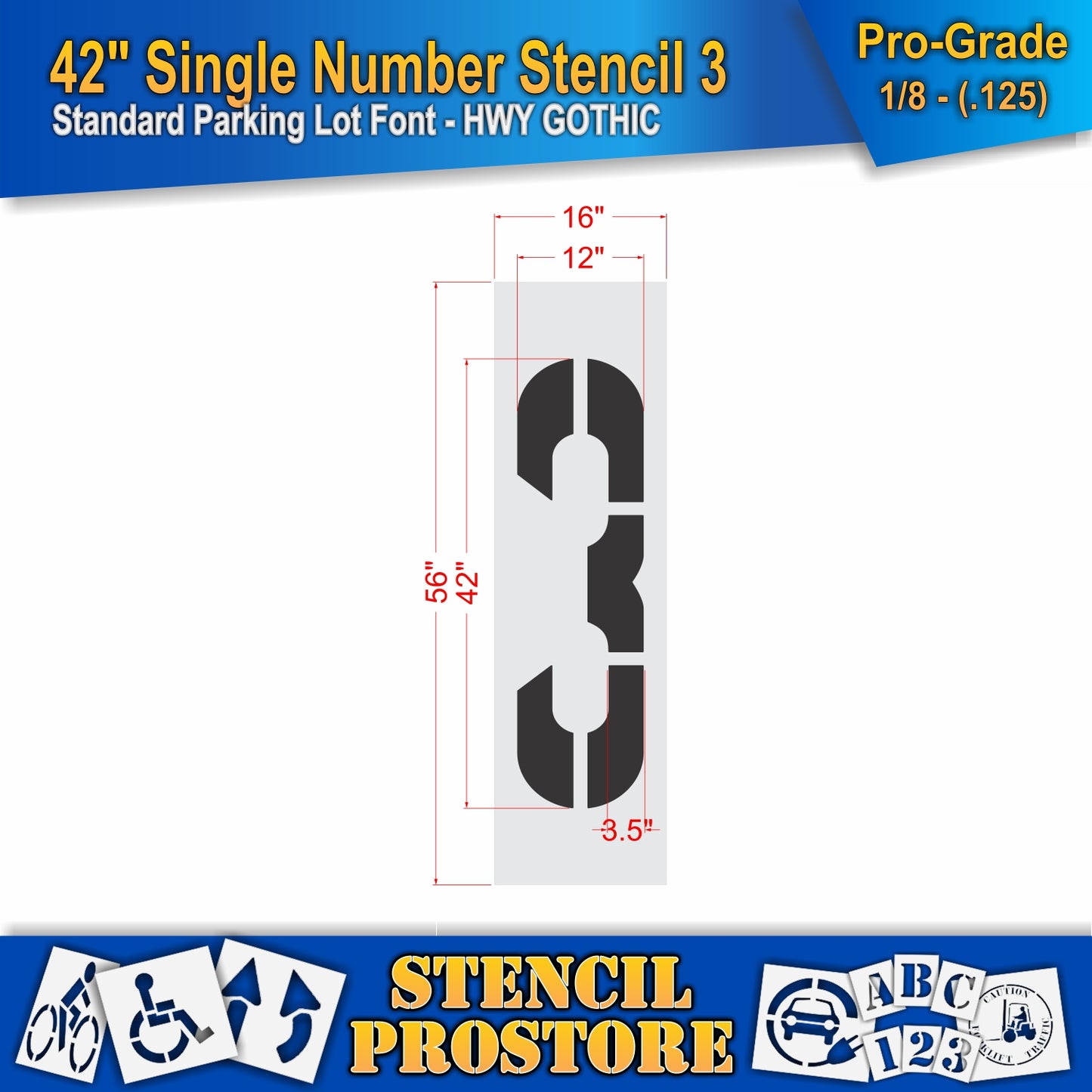 42" Number Kit Stencil