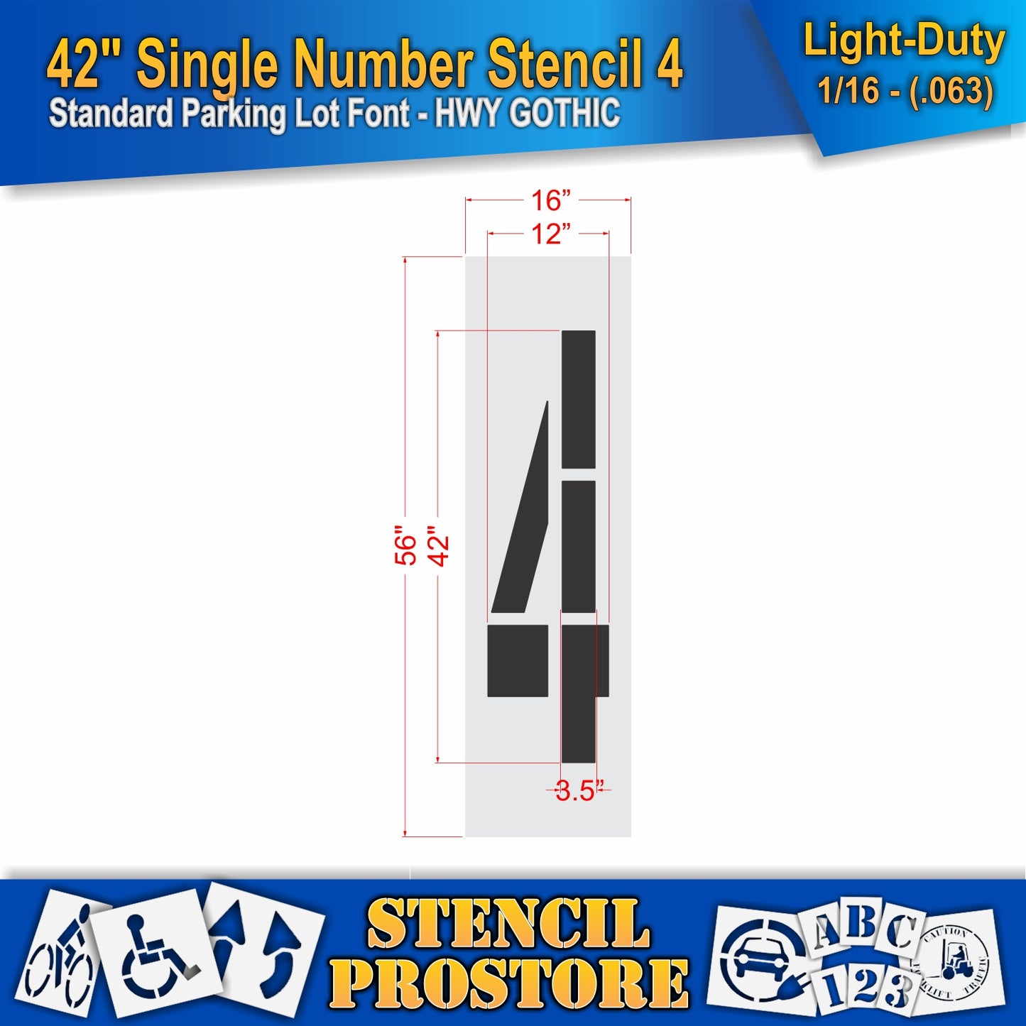 42" Number Kit Stencil