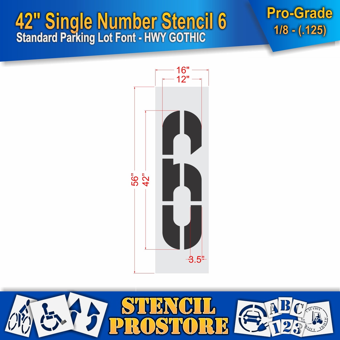 42" Number Kit Stencil
