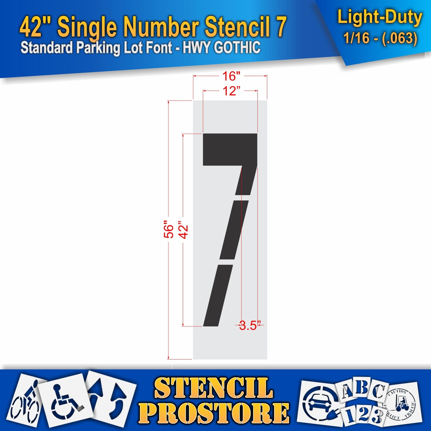 42" Number Kit Stencil