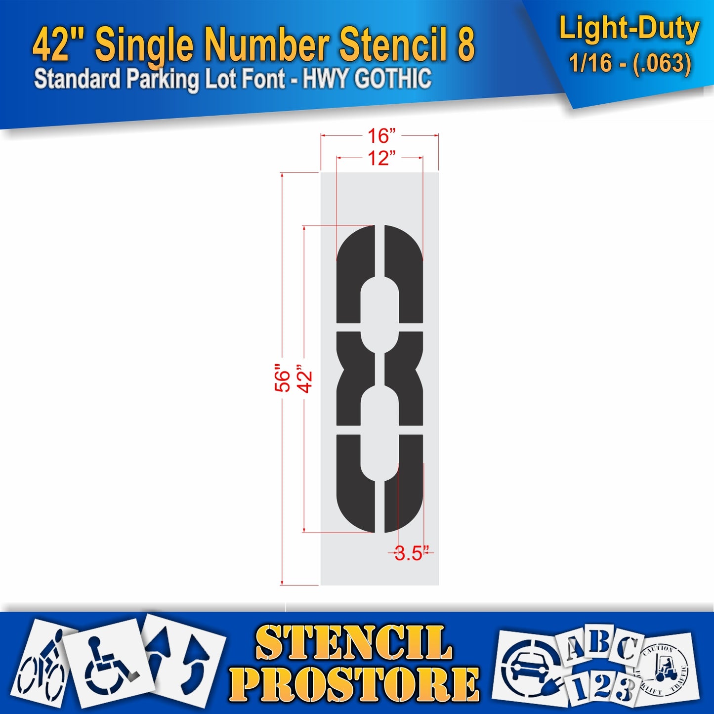 42" Number Kit Stencil