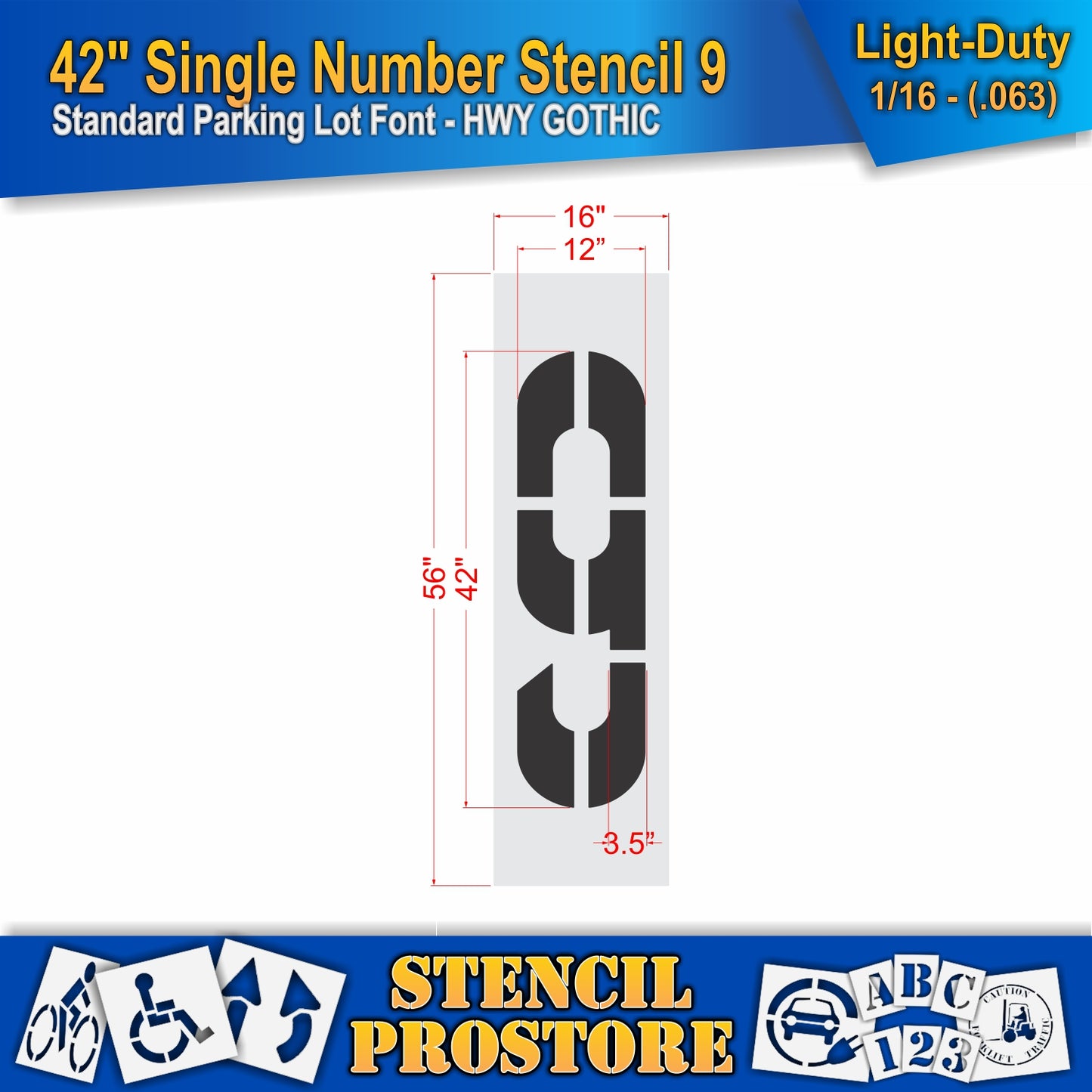 42" Number Kit Stencil