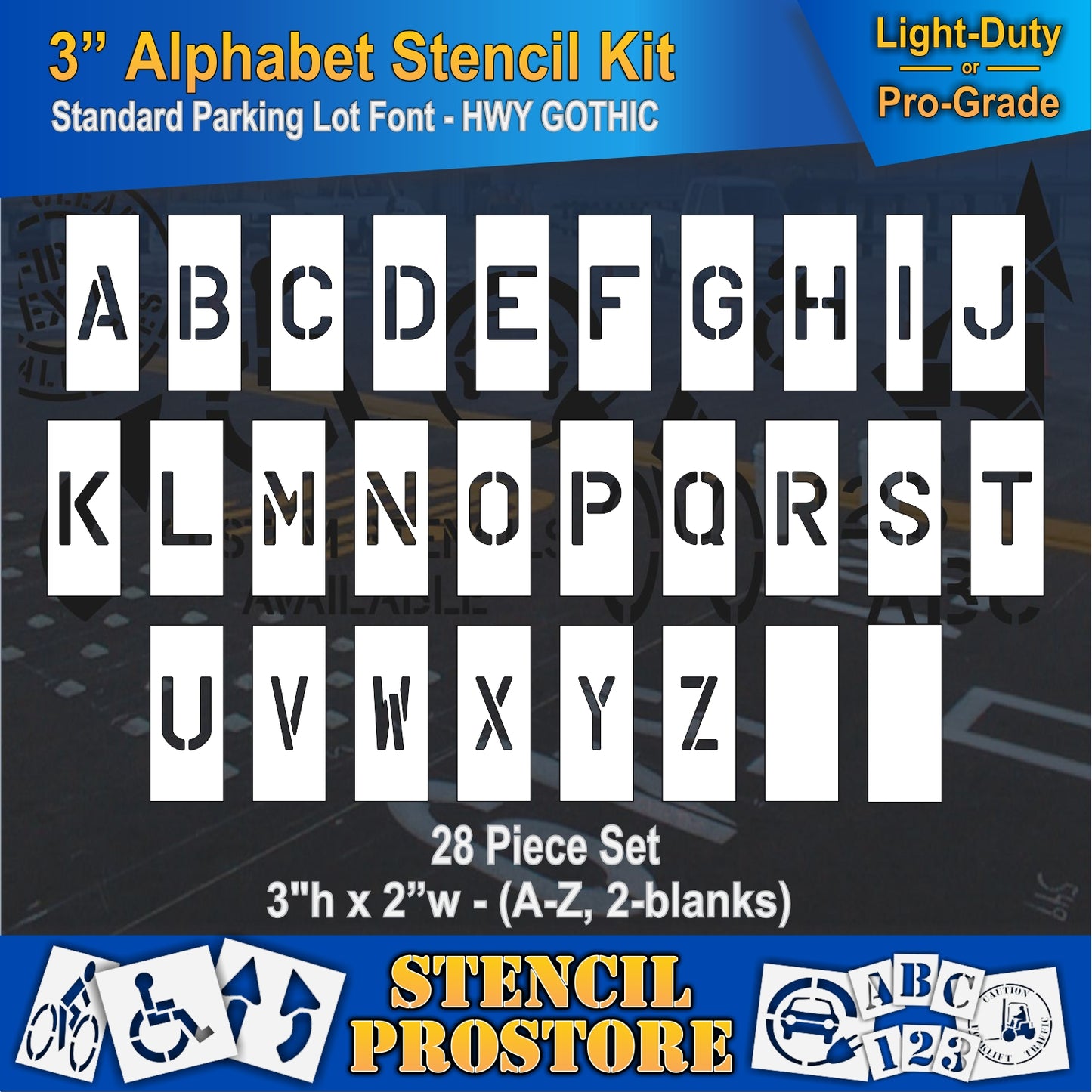 3" Alphabet Kit Stencil