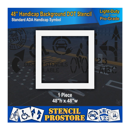 48 Inch Handicap Background Only Pavement Stencil – ADA-Compliant Stencil for Parking Lots