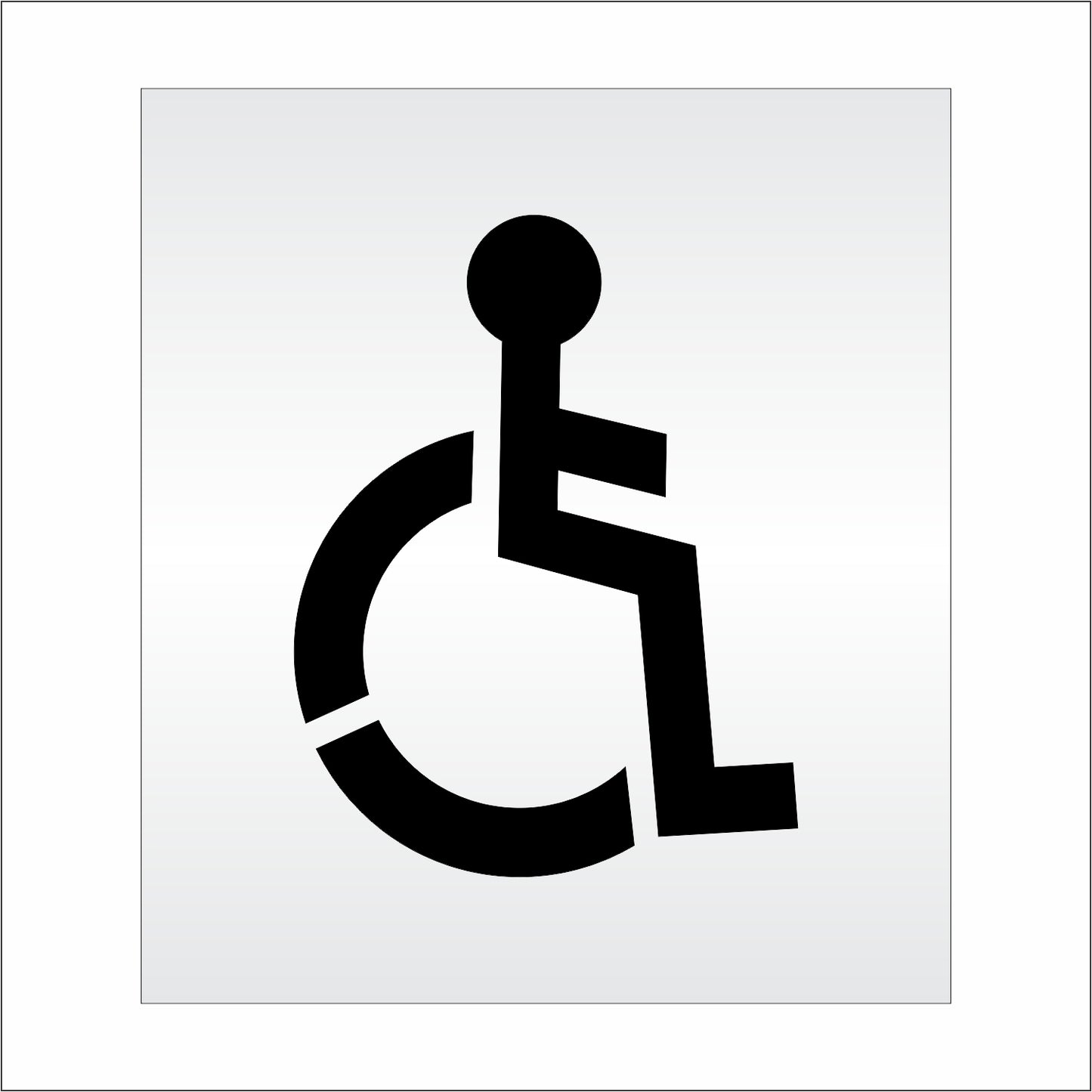 48 Inch Handicap Child Symbol Pavement Stencil – Specialty Courtesy Stencil for Parking Lots