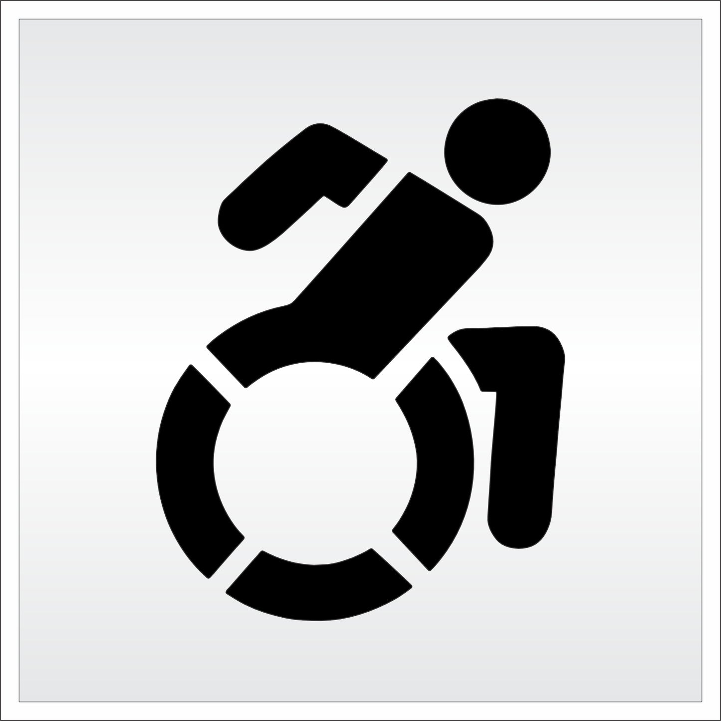 48 Inch NYSDOT Accessible Icon Pavement Stencil – ADA-Compliant Stencil for Parking Lots