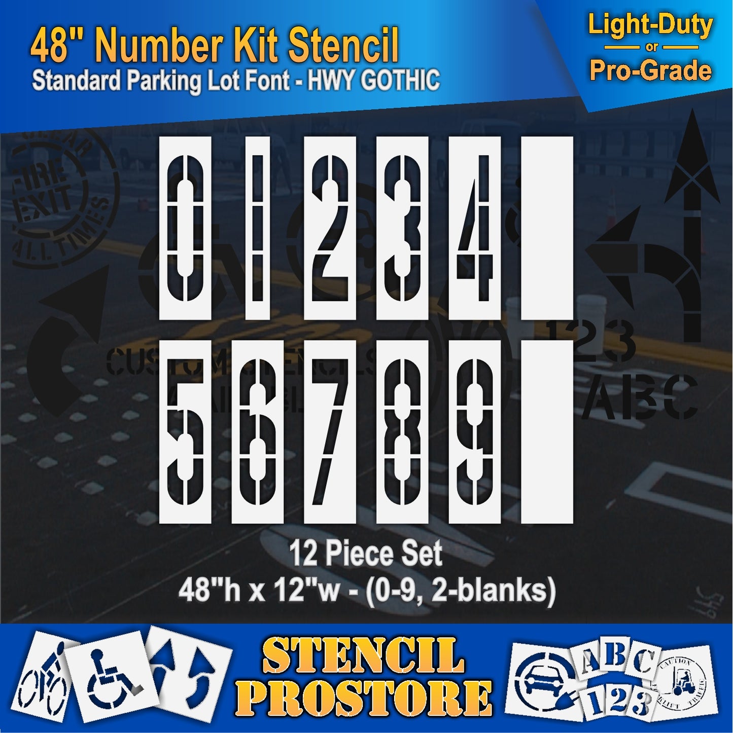 48" Number Kit Stencil