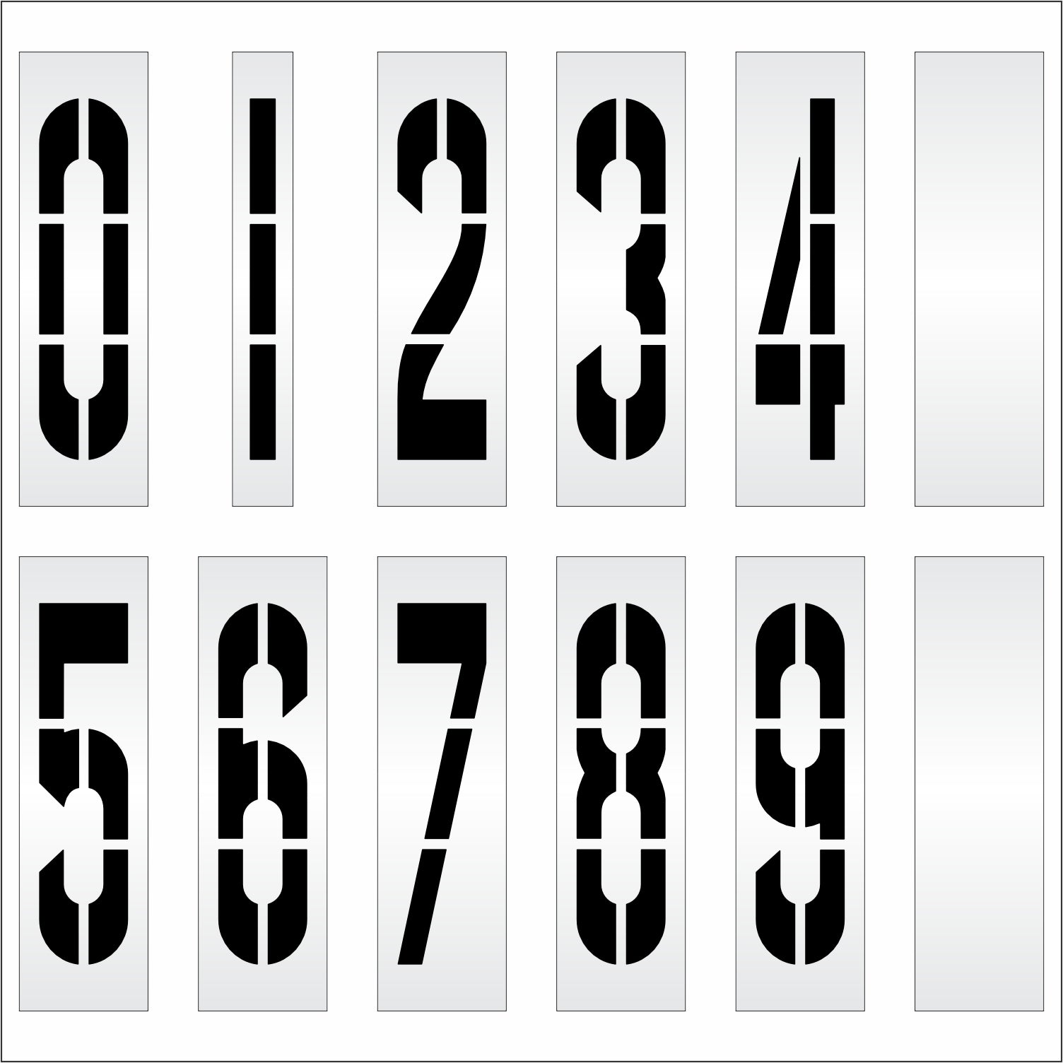 graphic image of 48" number kit full set 0-9 with 2 blanks
