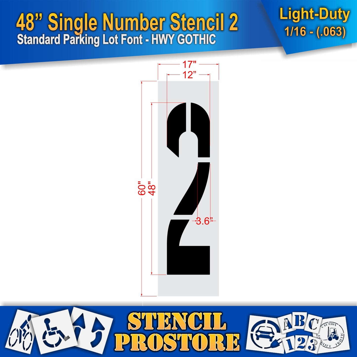 48" Number Kit Stencil