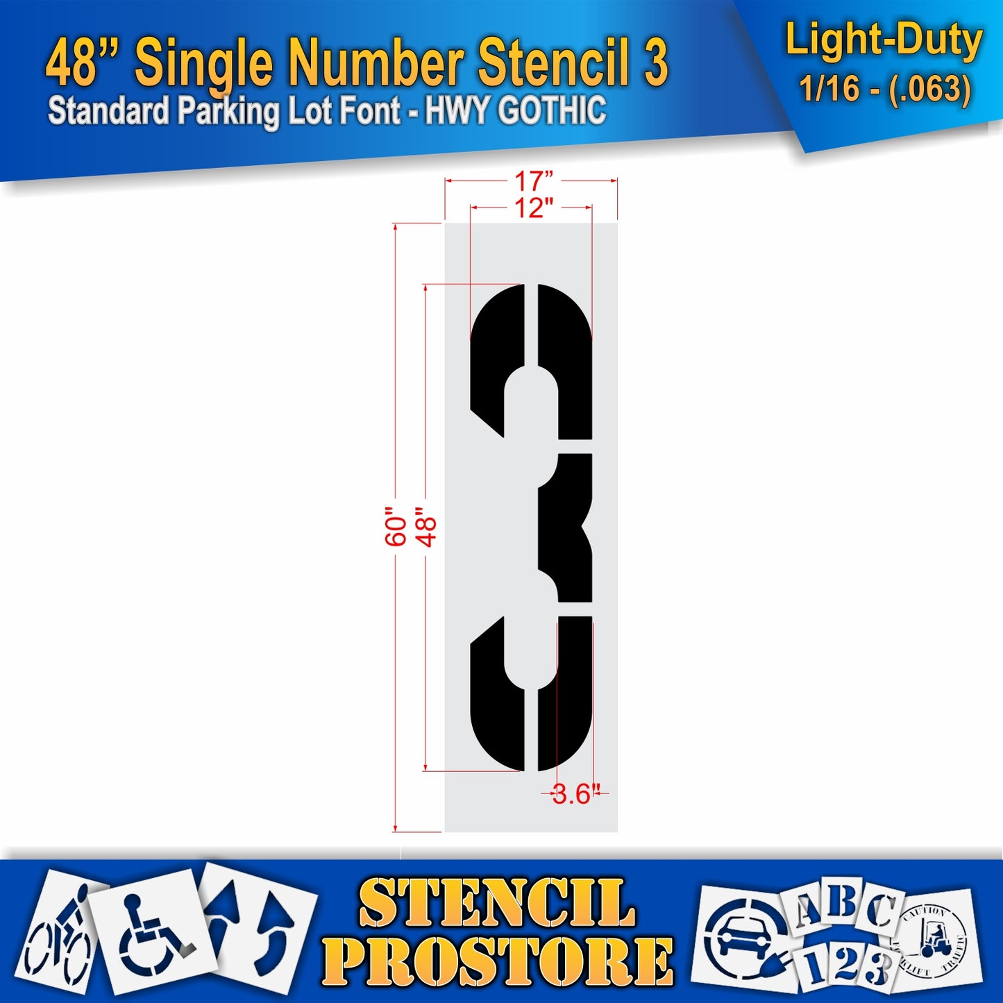 48" Number Kit Stencil