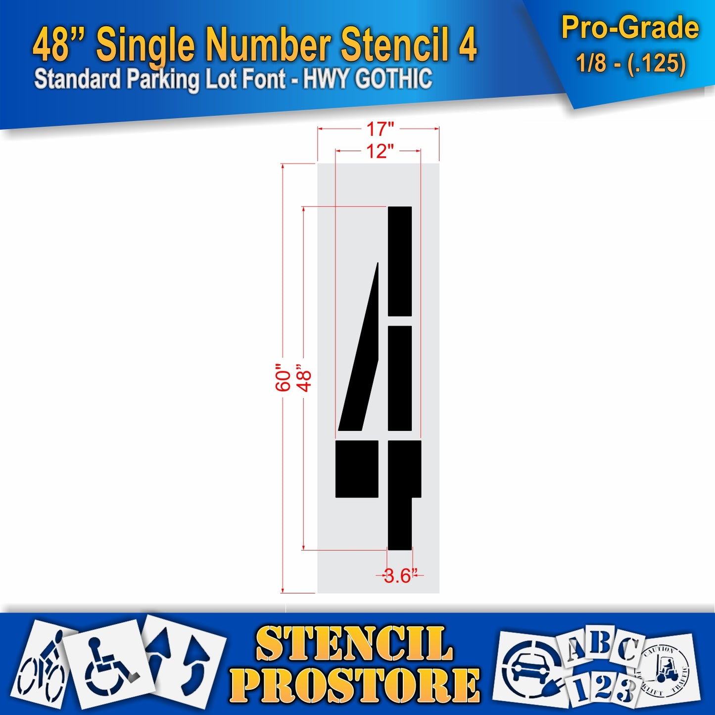 48" Number Kit Stencil