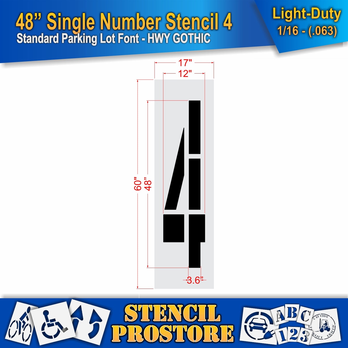 48" Number Kit Stencil
