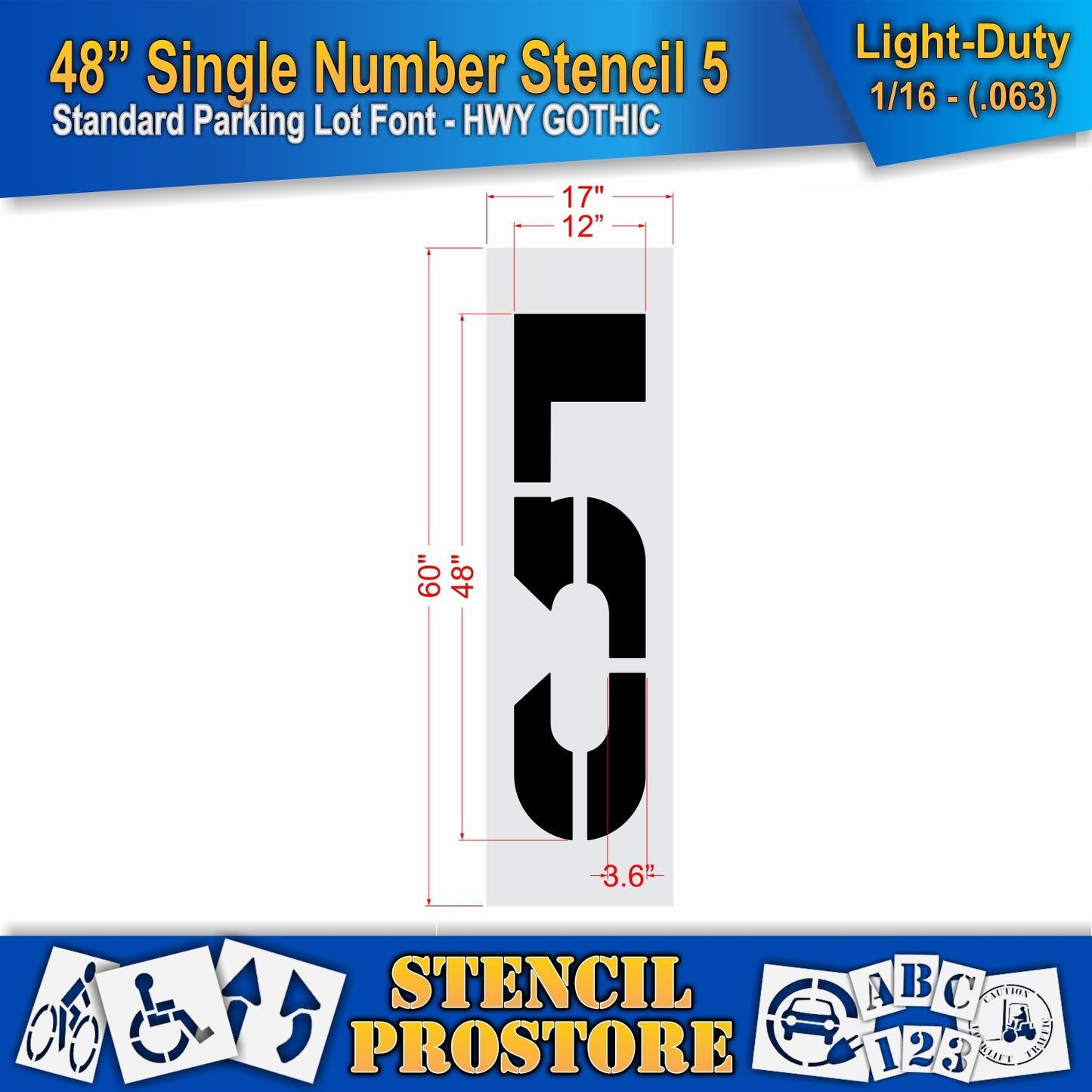 48" Number Kit Stencil