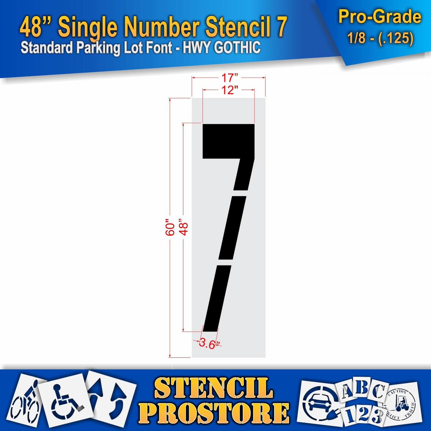 48" Number Kit Stencil