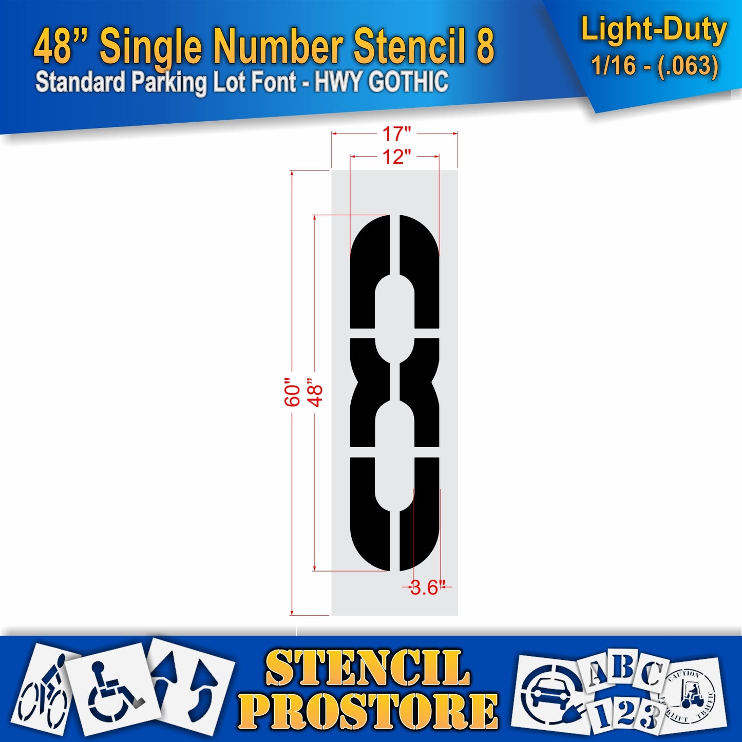 48" Number Kit Stencil