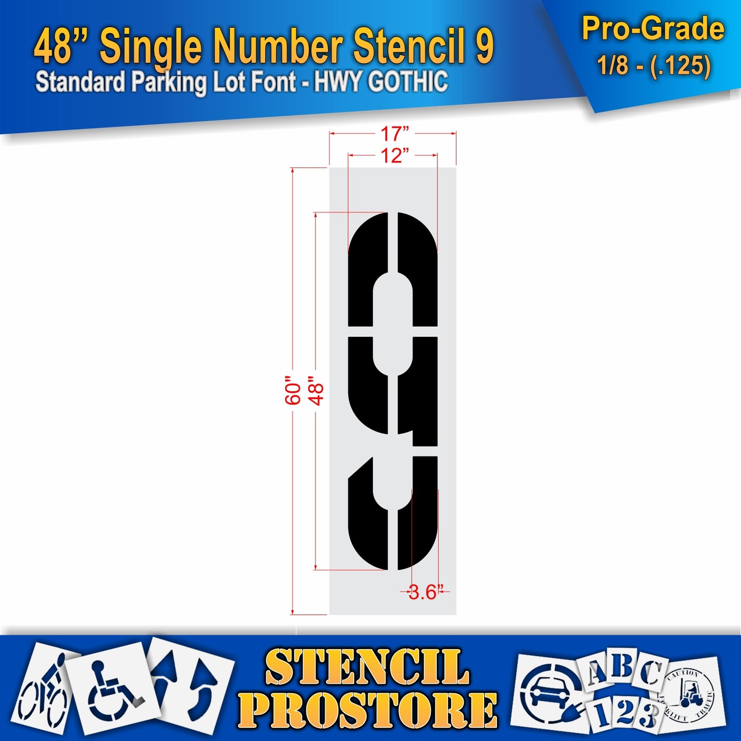 48" Number Kit Stencil
