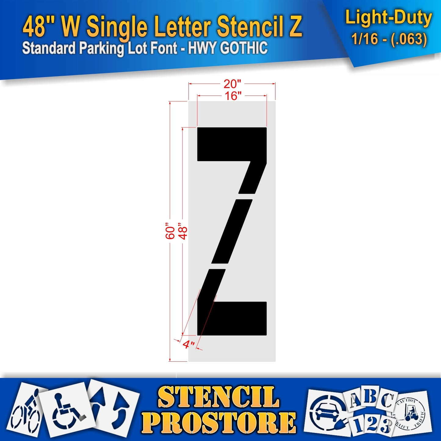 48" Wide Alphabet Kit Stencil