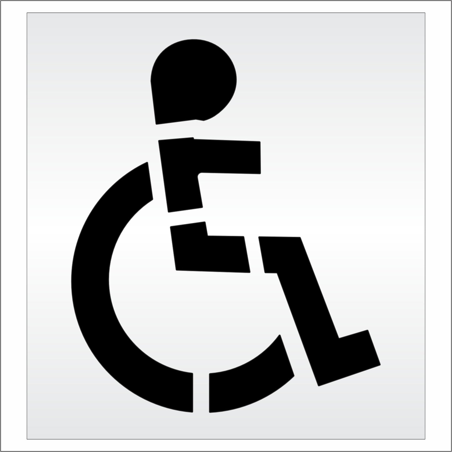 52 Inch Handicap Child Symbol Pavement Stencil – Specialty Courtesy Stencil for Parking Lots
