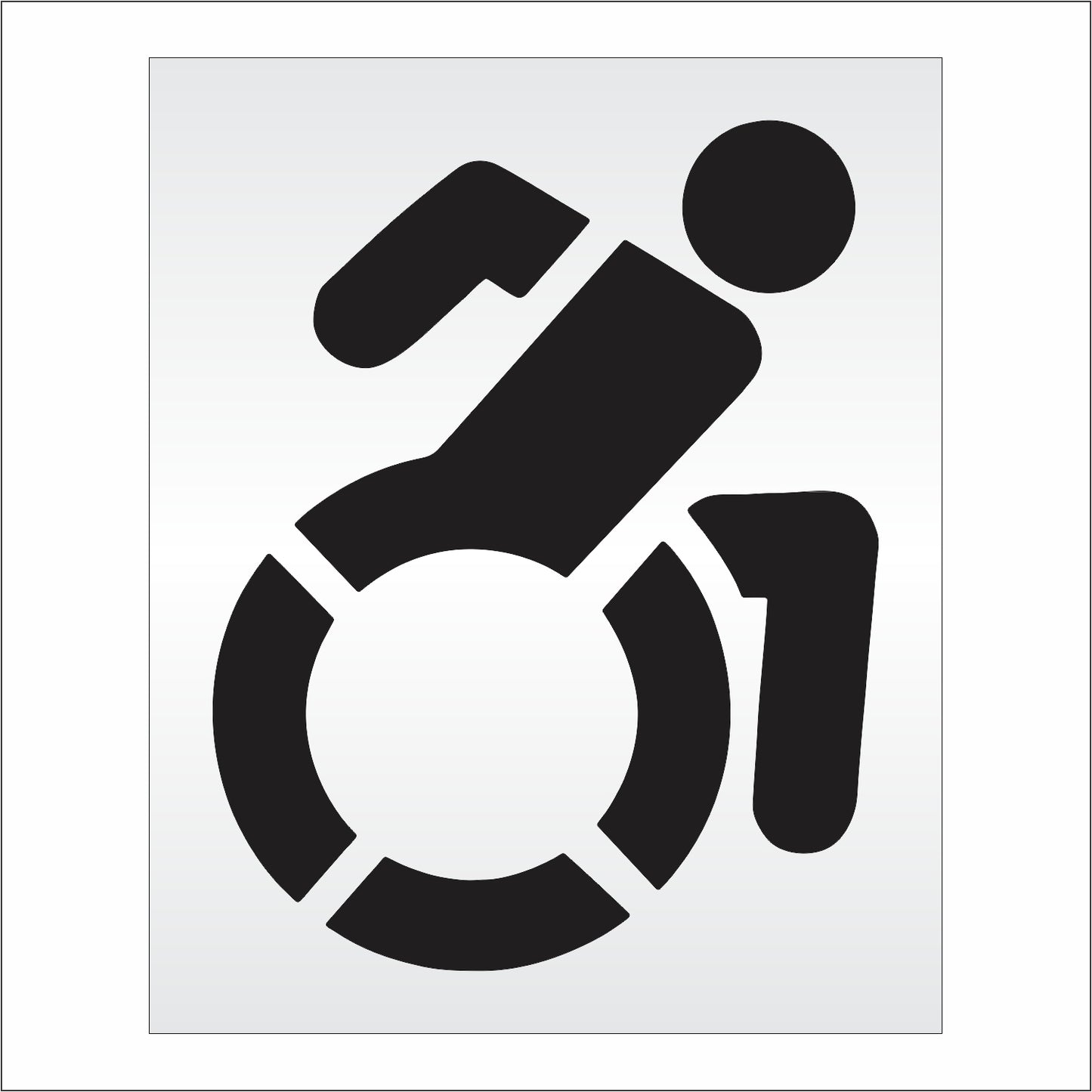 56 Inch NYSDOT Accessible Icon Pavement Stencil – ADA-Compliant Stencil for Parking Lots