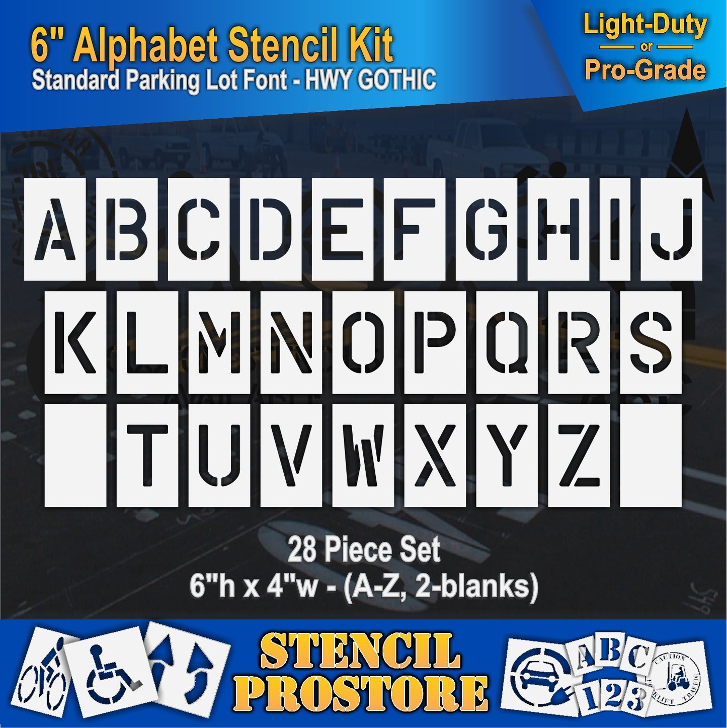 6" Alphabet Kit Stencil
