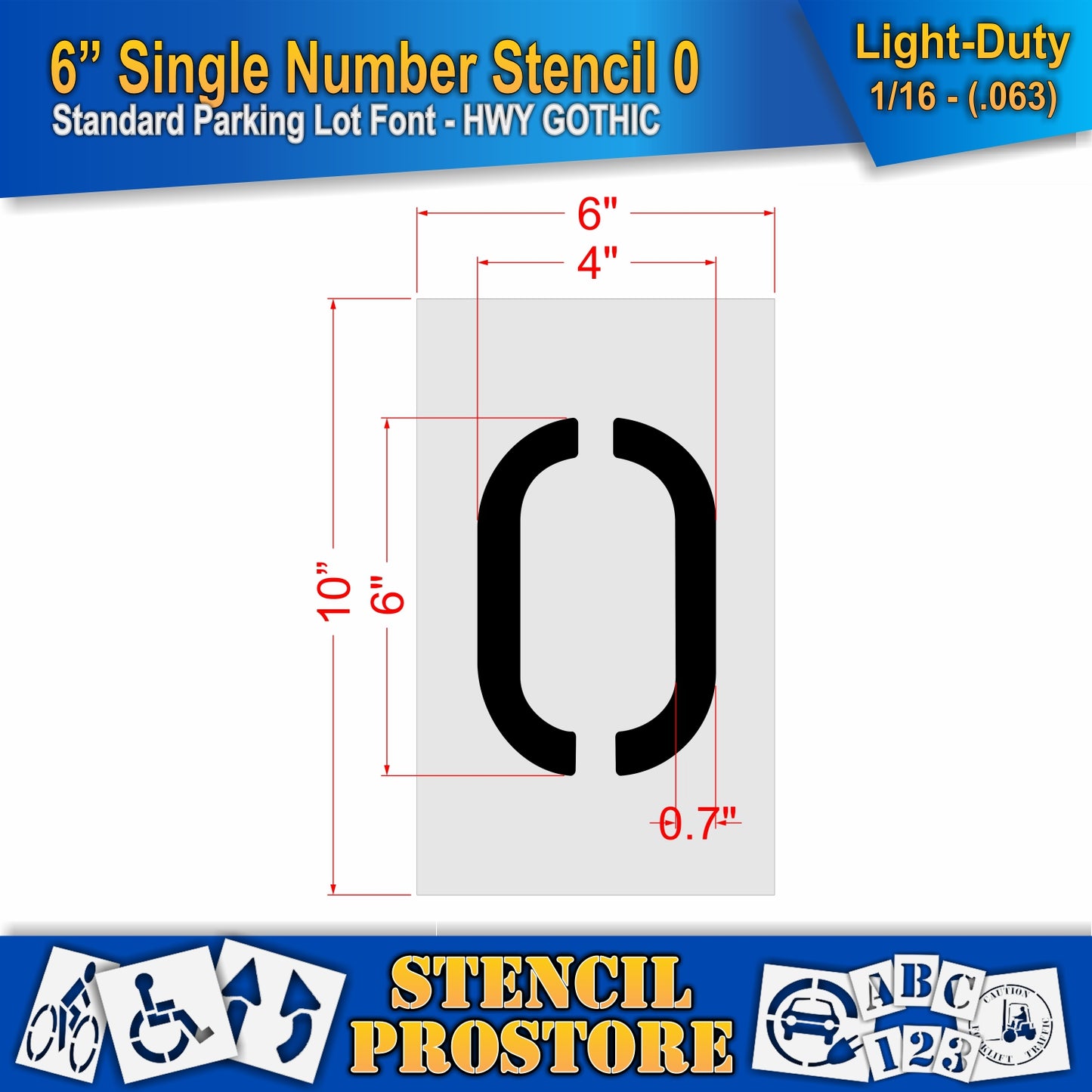 6" Number Kit Stencil