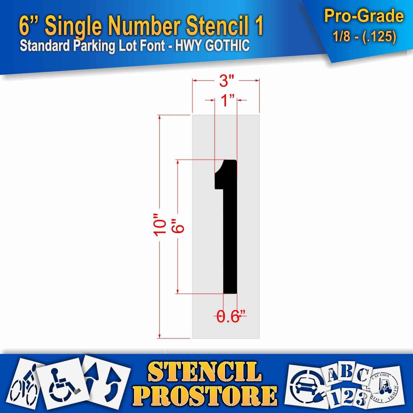 6" Number Kit Stencil
