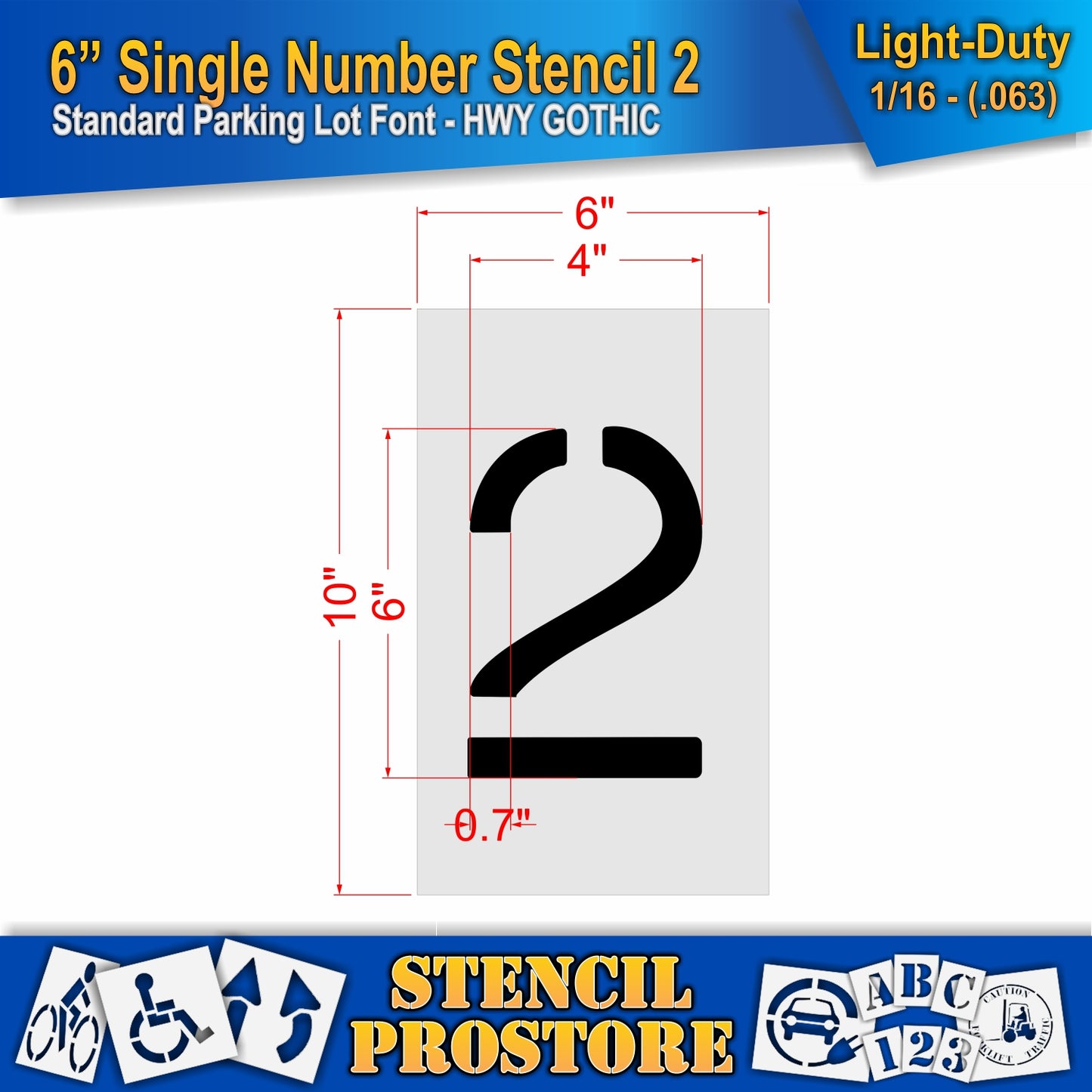 6" Number Kit Stencil