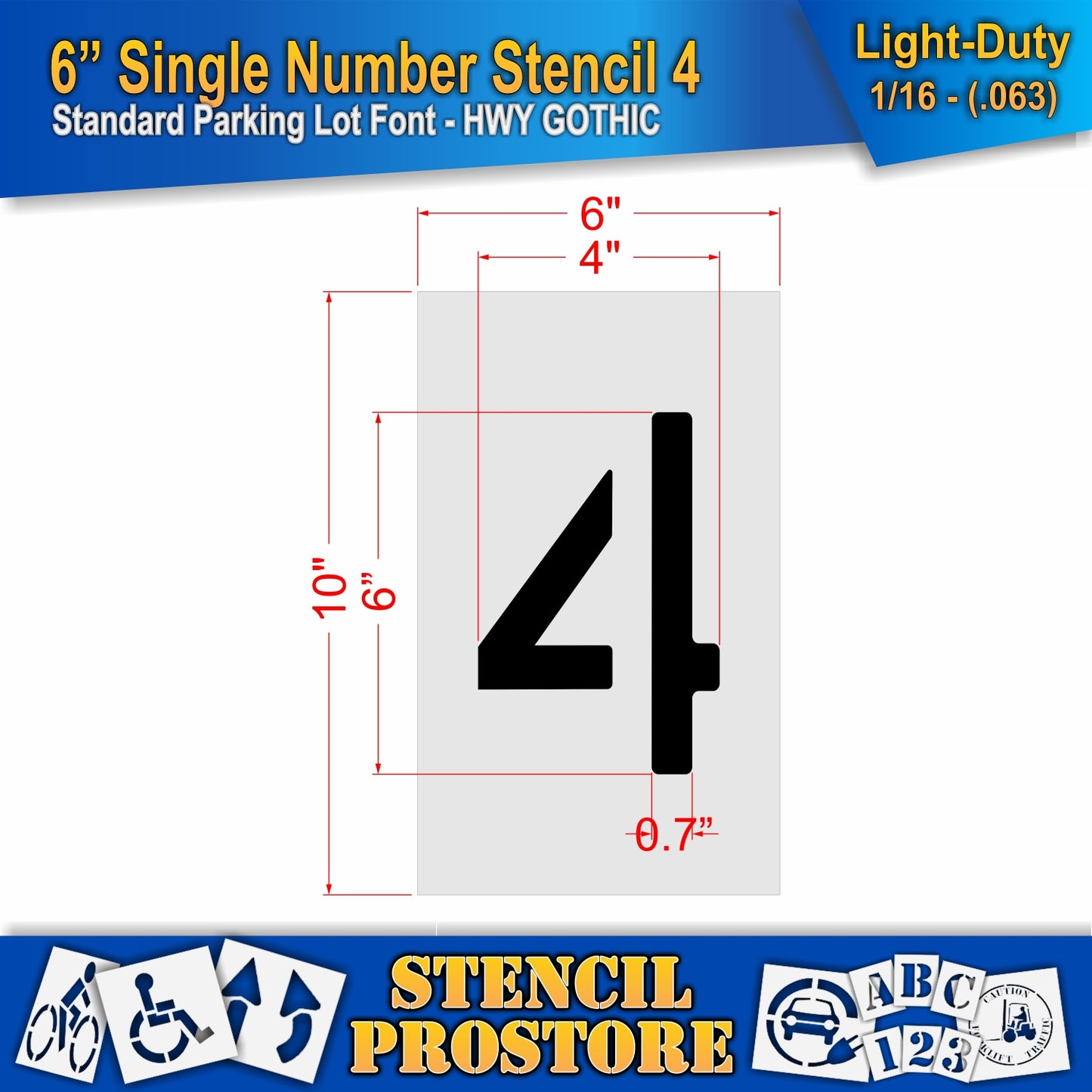 6" Number Kit Stencil