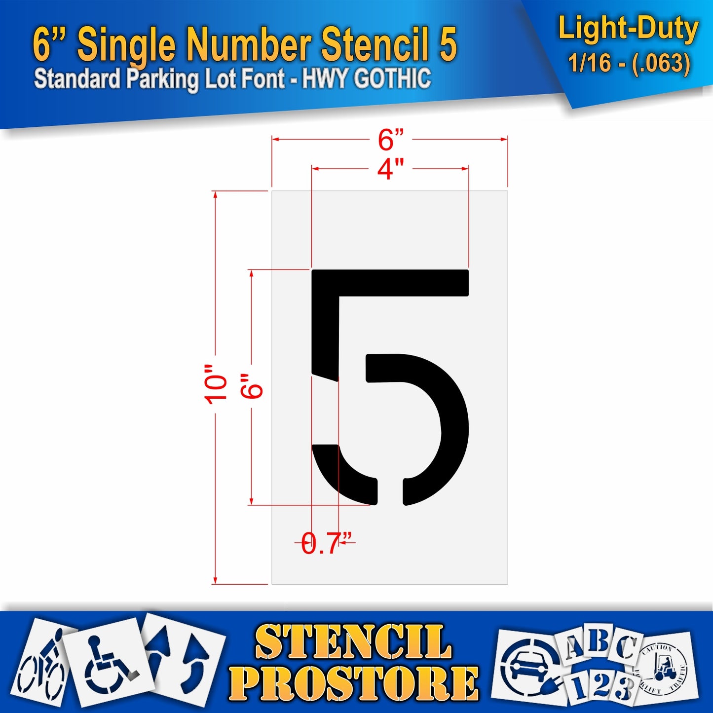 6" Number Kit Stencil