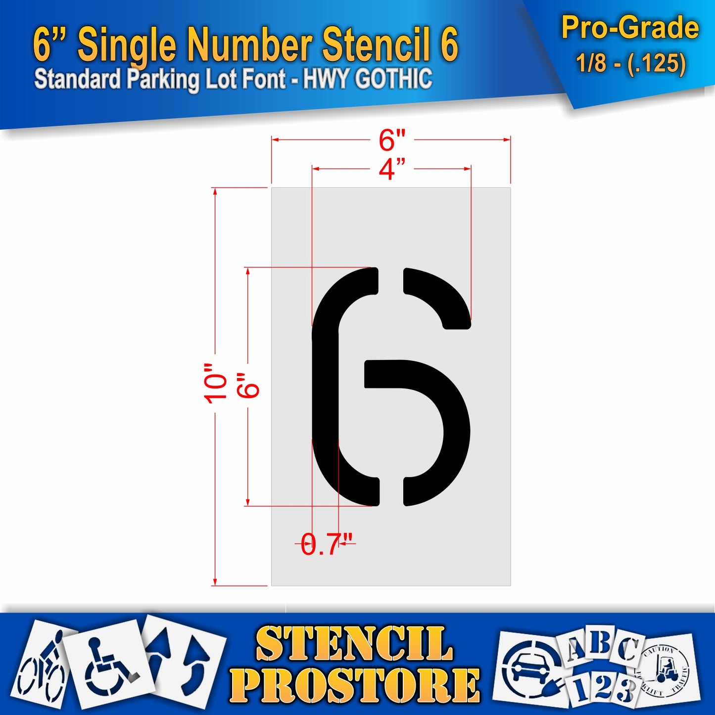 6" Number Kit Stencil