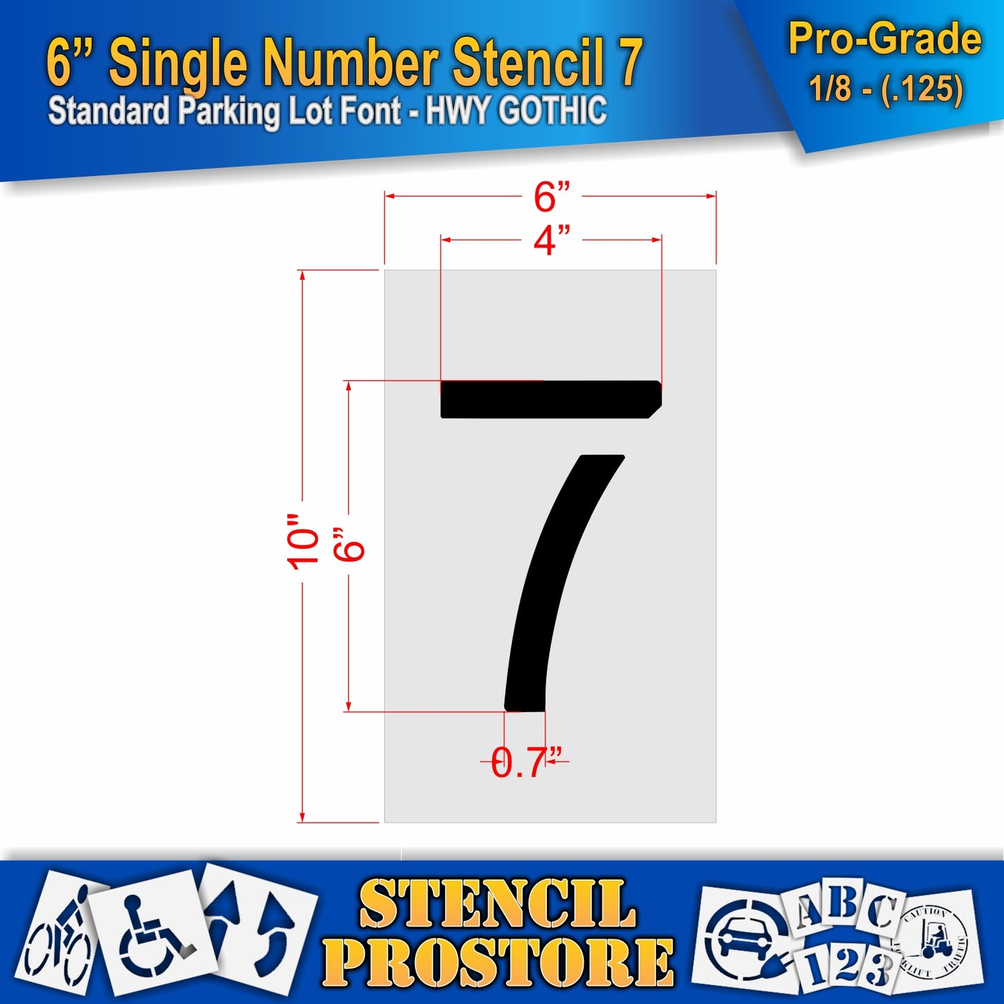 6" Number Kit Stencil