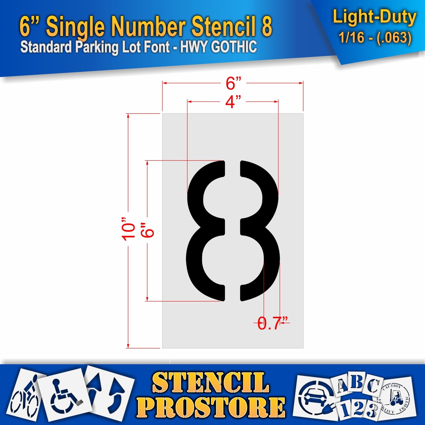6" Number Kit Stencil