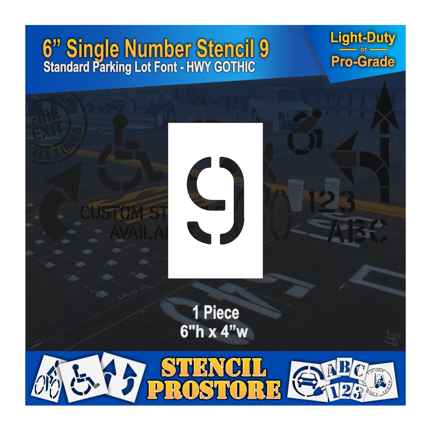 6" Number Kit Stencil