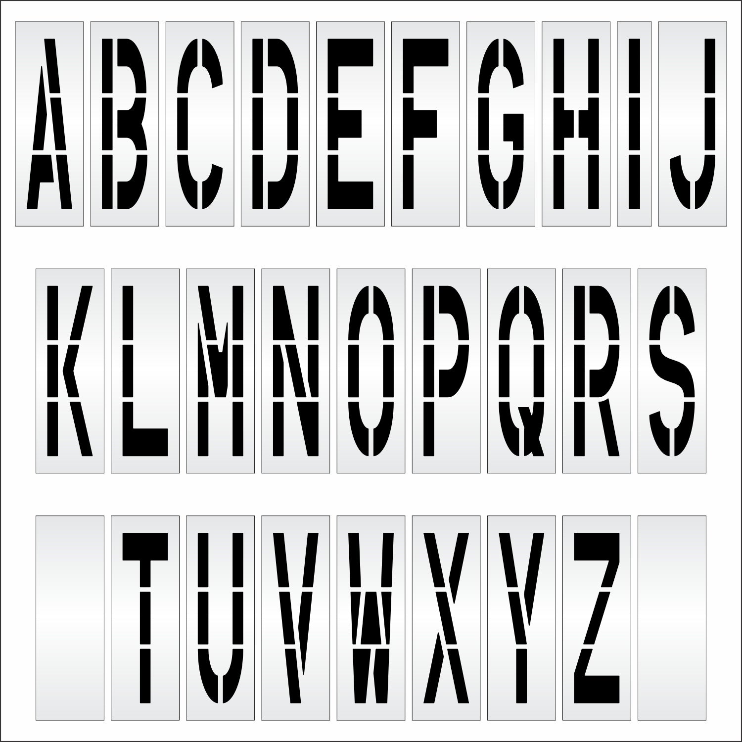 graphic image of 60" alphabet kit full set A-Z with 2 blanks