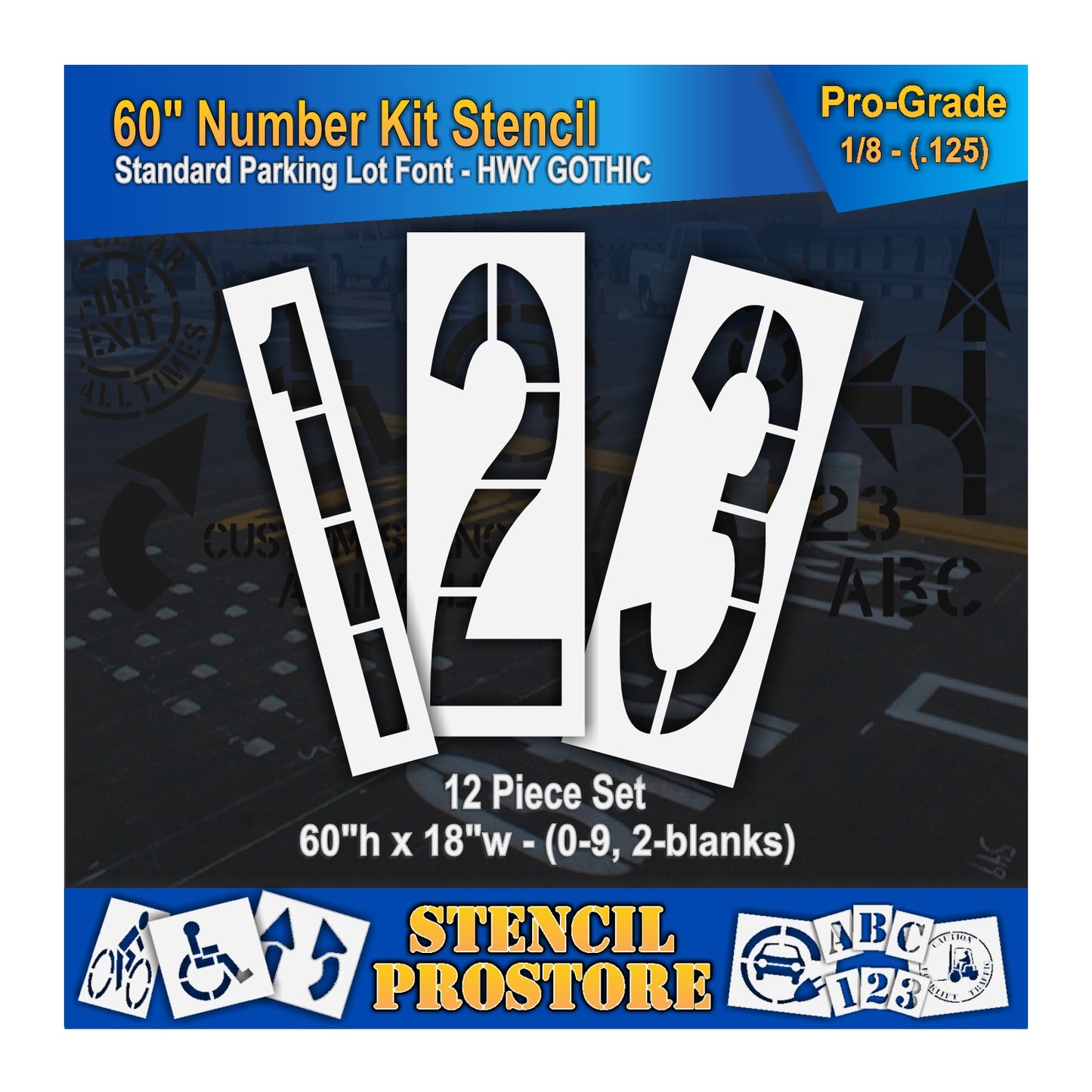 60" Number Kit Stencil
