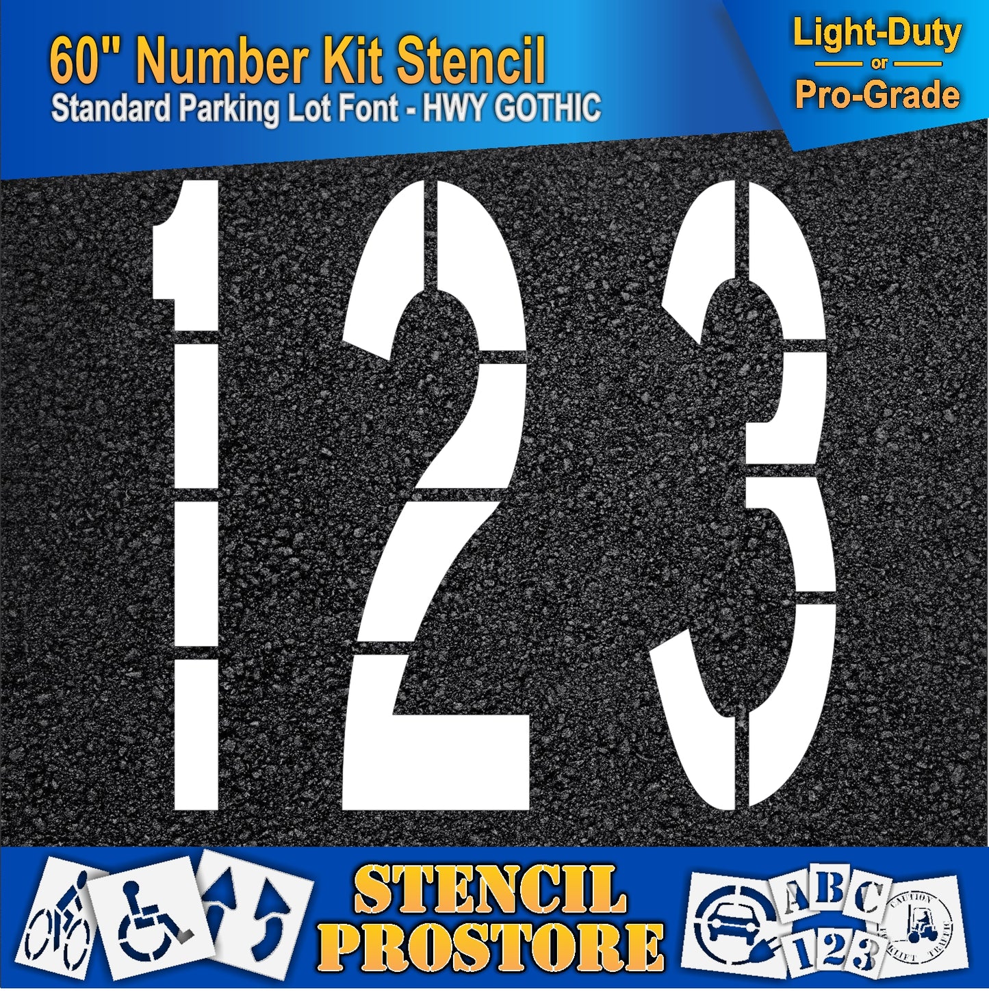 60" Number Kit Stencil
